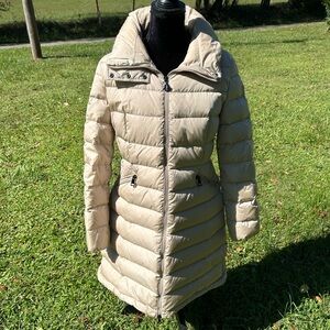 Moncler Down Flammette High-Neck Puffer Coat
